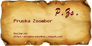 Pruska Zsombor névjegykártya